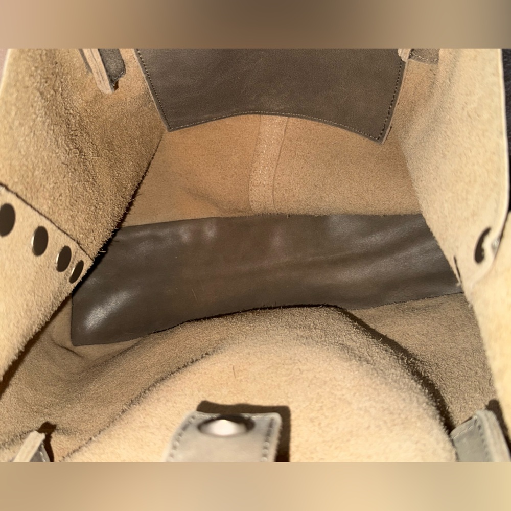 !HAMMITT Bundle! Oliver Leather Taupe Pewter Tote & Tony Small Pewter Crossbody - Picture 8 of 16